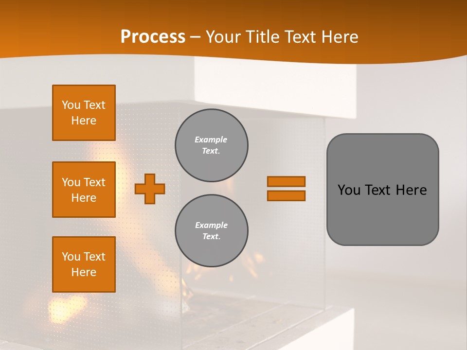 Open Fire Place In Living Room PowerPoint Template