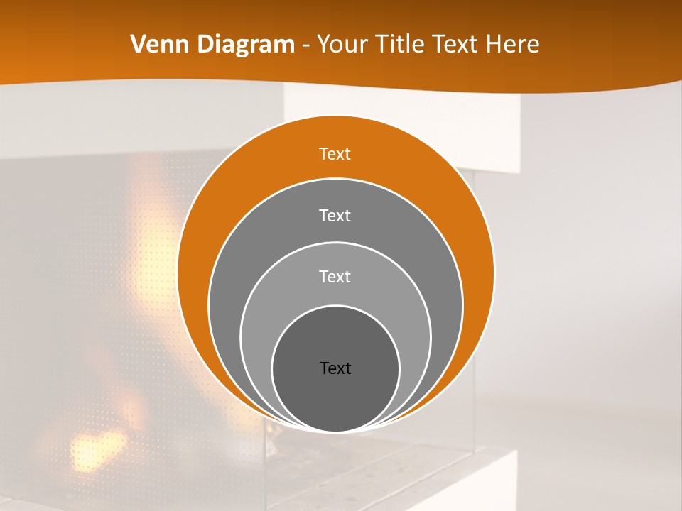 Open Fire Place In Living Room PowerPoint Template