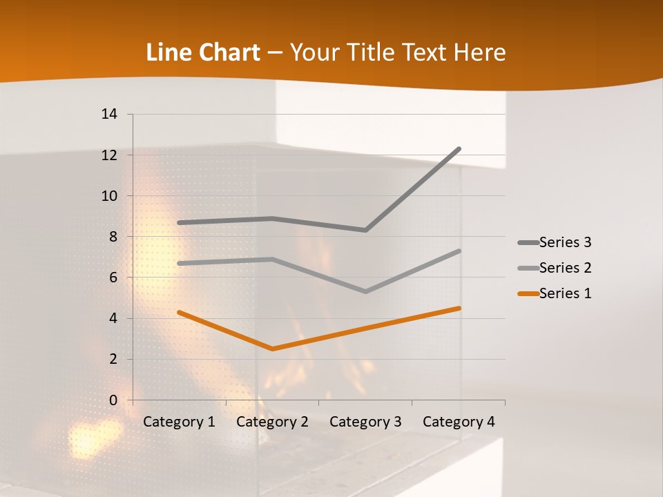 Open Fire Place In Living Room PowerPoint Template