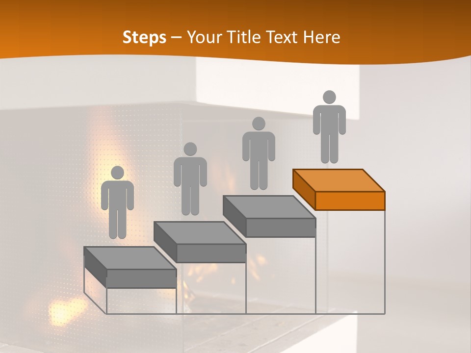 Open Fire Place In Living Room PowerPoint Template