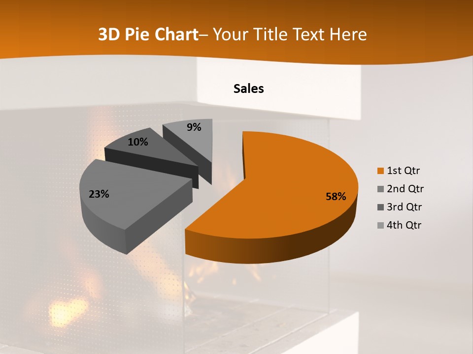 Open Fire Place In Living Room PowerPoint Template
