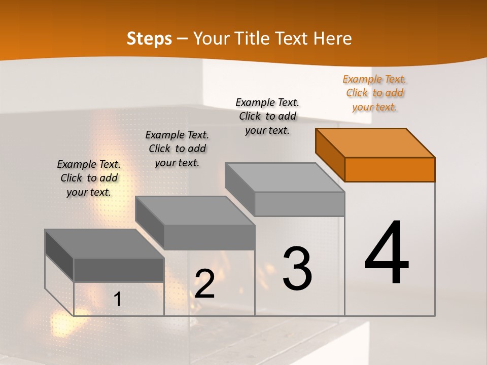 Open Fire Place In Living Room PowerPoint Template