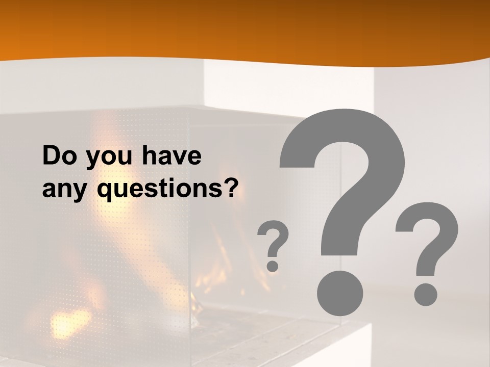 Open Fire Place In Living Room PowerPoint Template