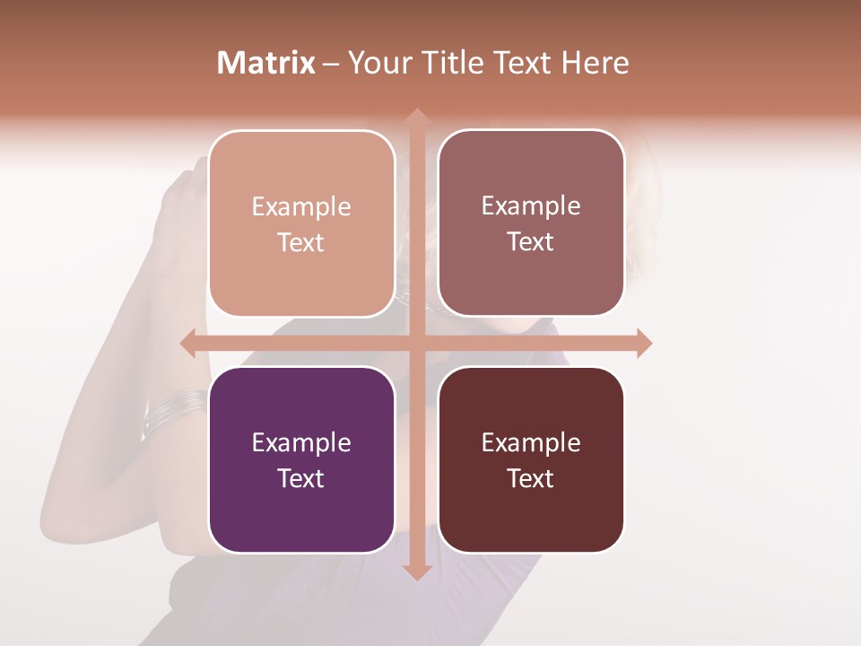 A Woman In A Purple Shirt Holding A Chain Around Her Neck PowerPoint Template