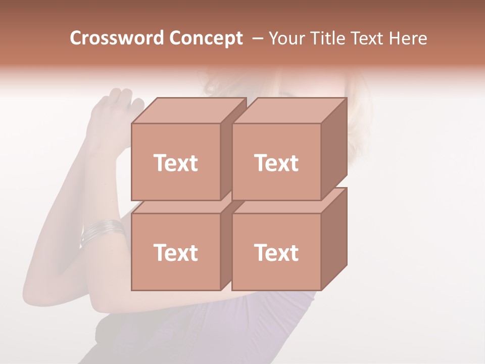 A Woman In A Purple Shirt Holding A Chain Around Her Neck PowerPoint Template