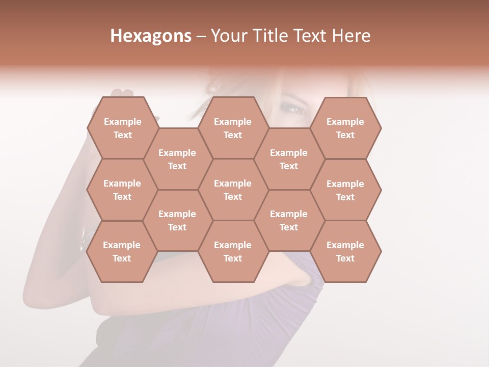 A Woman In A Purple Shirt Holding A Chain Around Her Neck PowerPoint Template