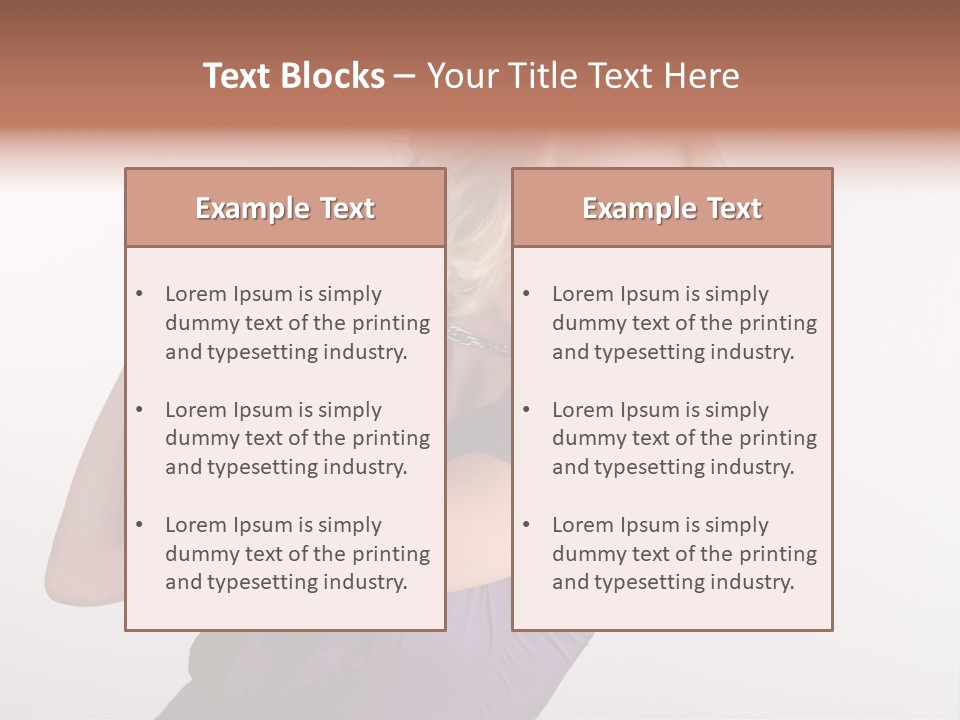 A Woman In A Purple Shirt Holding A Chain Around Her Neck PowerPoint Template