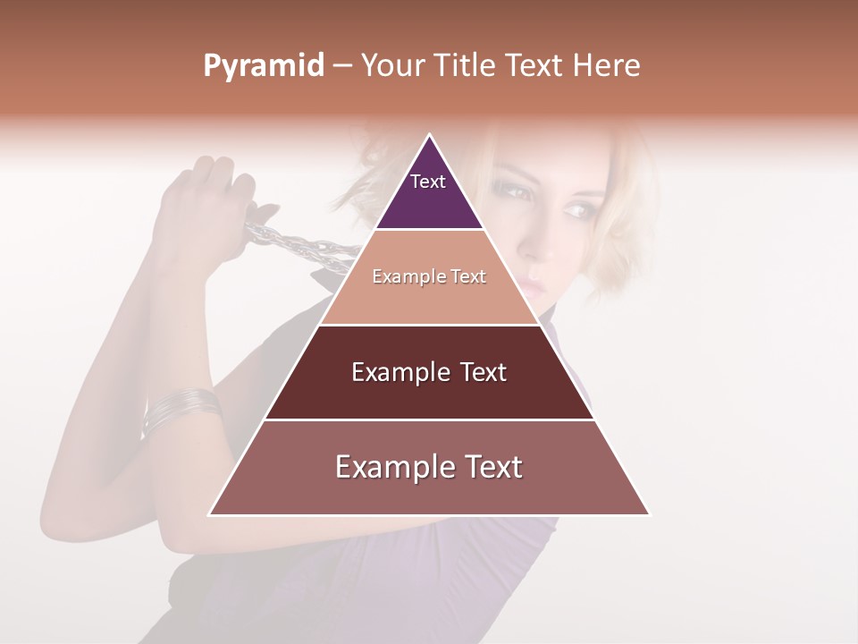 A Woman In A Purple Shirt Holding A Chain Around Her Neck PowerPoint Template