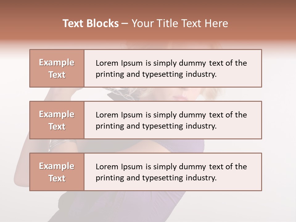 A Woman In A Purple Shirt Holding A Chain Around Her Neck PowerPoint Template