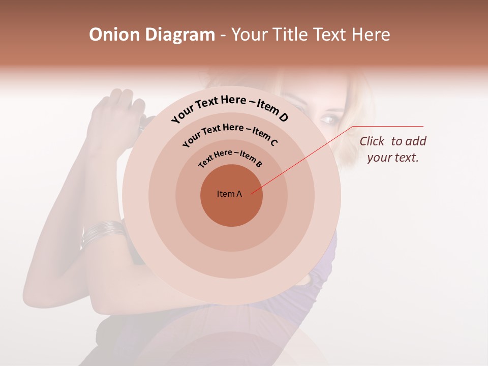 A Woman In A Purple Shirt Holding A Chain Around Her Neck PowerPoint Template