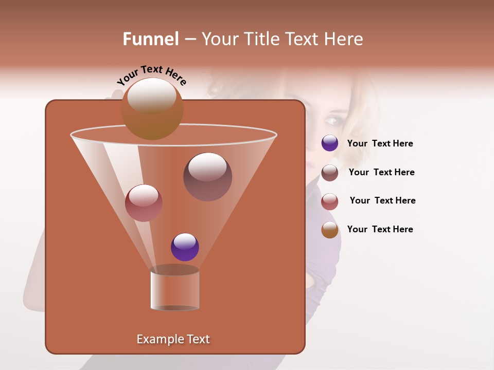 A Woman In A Purple Shirt Holding A Chain Around Her Neck PowerPoint Template