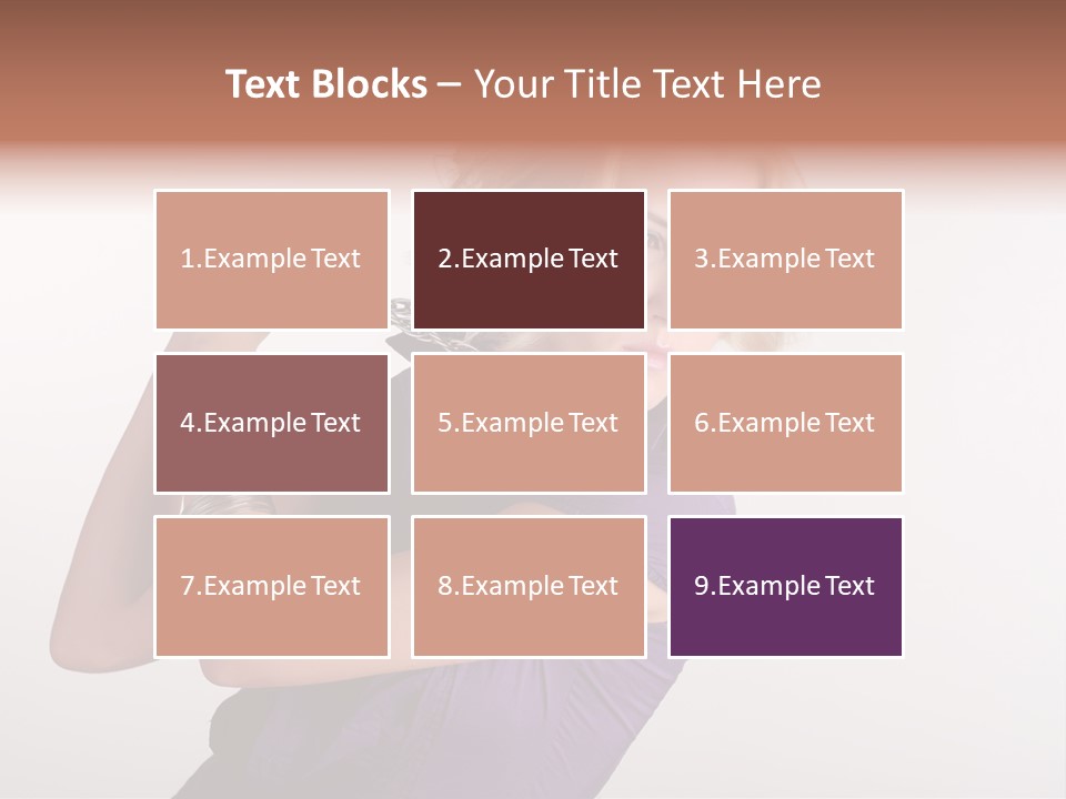 A Woman In A Purple Shirt Holding A Chain Around Her Neck PowerPoint Template