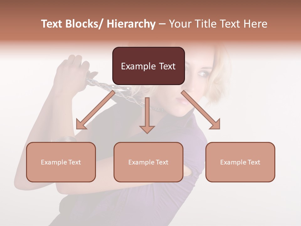 A Woman In A Purple Shirt Holding A Chain Around Her Neck PowerPoint Template