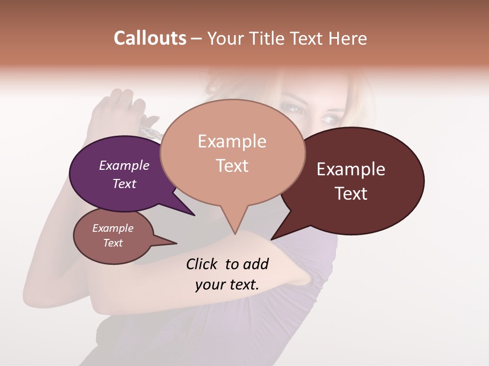 A Woman In A Purple Shirt Holding A Chain Around Her Neck PowerPoint Template