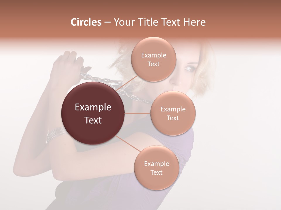 A Woman In A Purple Shirt Holding A Chain Around Her Neck PowerPoint Template