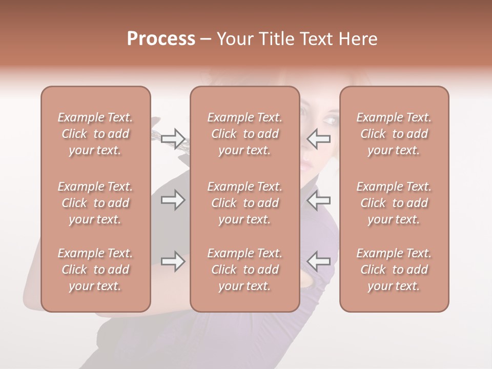 A Woman In A Purple Shirt Holding A Chain Around Her Neck PowerPoint Template
