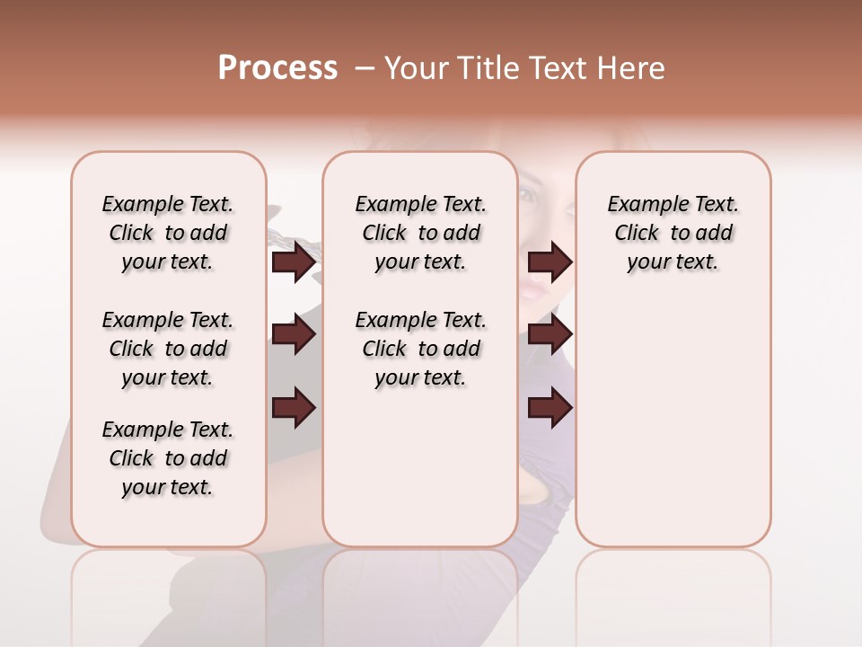 A Woman In A Purple Shirt Holding A Chain Around Her Neck PowerPoint Template