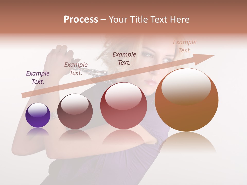 A Woman In A Purple Shirt Holding A Chain Around Her Neck PowerPoint Template