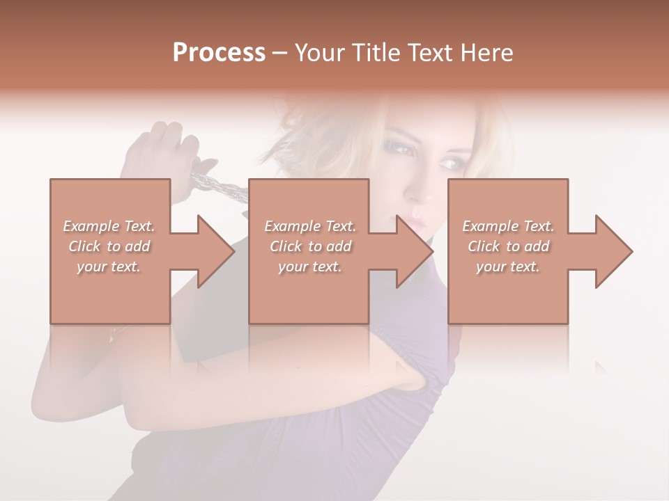 A Woman In A Purple Shirt Holding A Chain Around Her Neck PowerPoint Template