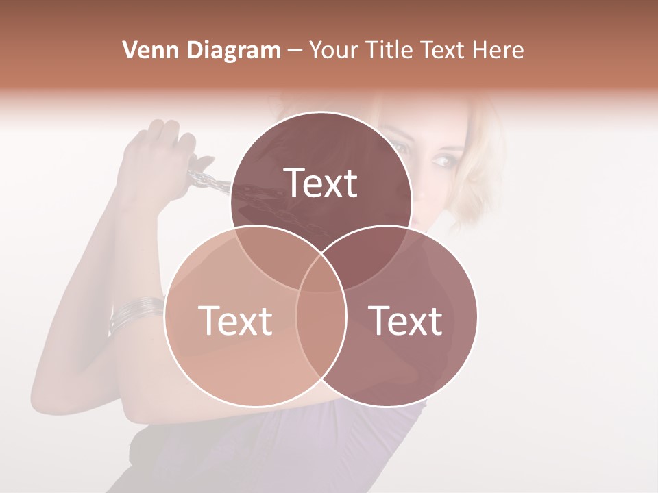 A Woman In A Purple Shirt Holding A Chain Around Her Neck PowerPoint Template