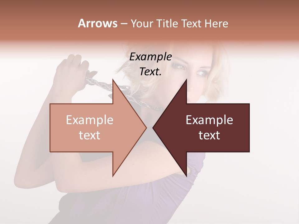 A Woman In A Purple Shirt Holding A Chain Around Her Neck PowerPoint Template