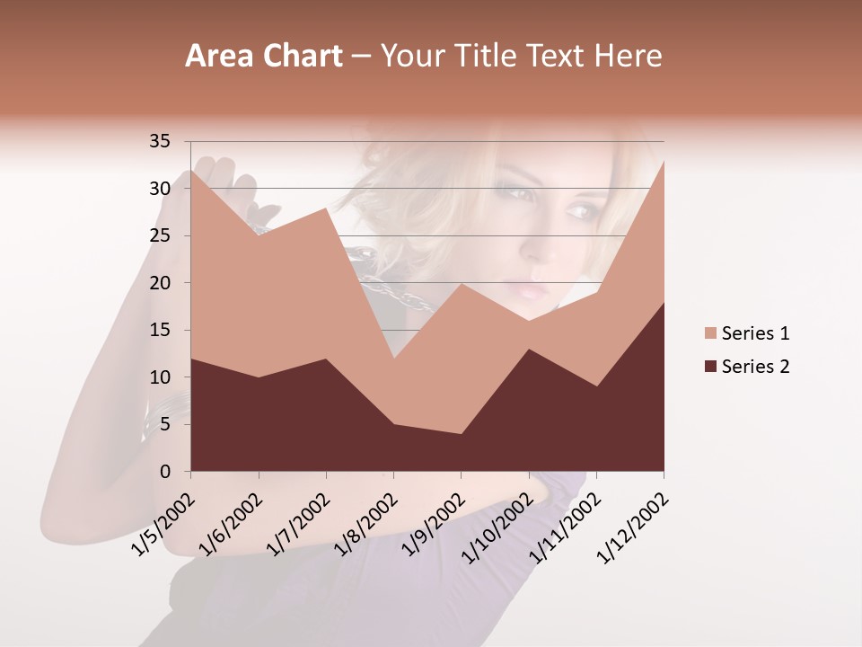 A Woman In A Purple Shirt Holding A Chain Around Her Neck PowerPoint Template