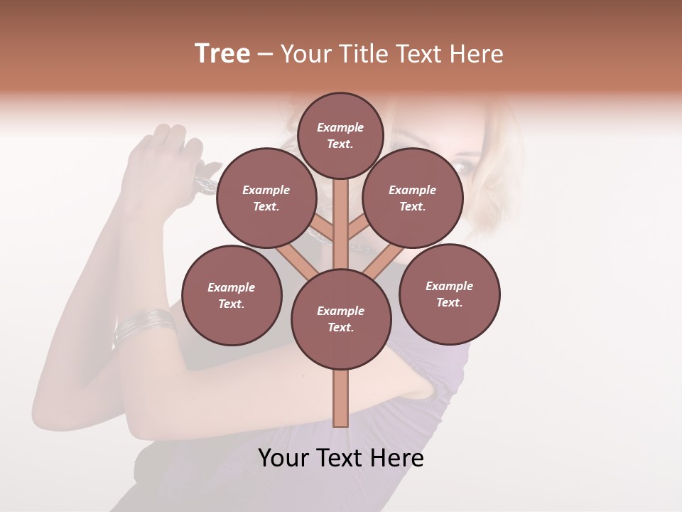 A Woman In A Purple Shirt Holding A Chain Around Her Neck PowerPoint Template