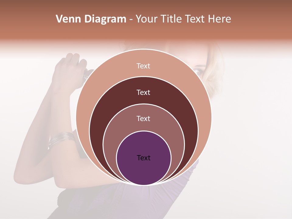 A Woman In A Purple Shirt Holding A Chain Around Her Neck PowerPoint Template