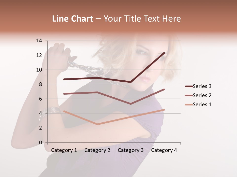 A Woman In A Purple Shirt Holding A Chain Around Her Neck PowerPoint Template