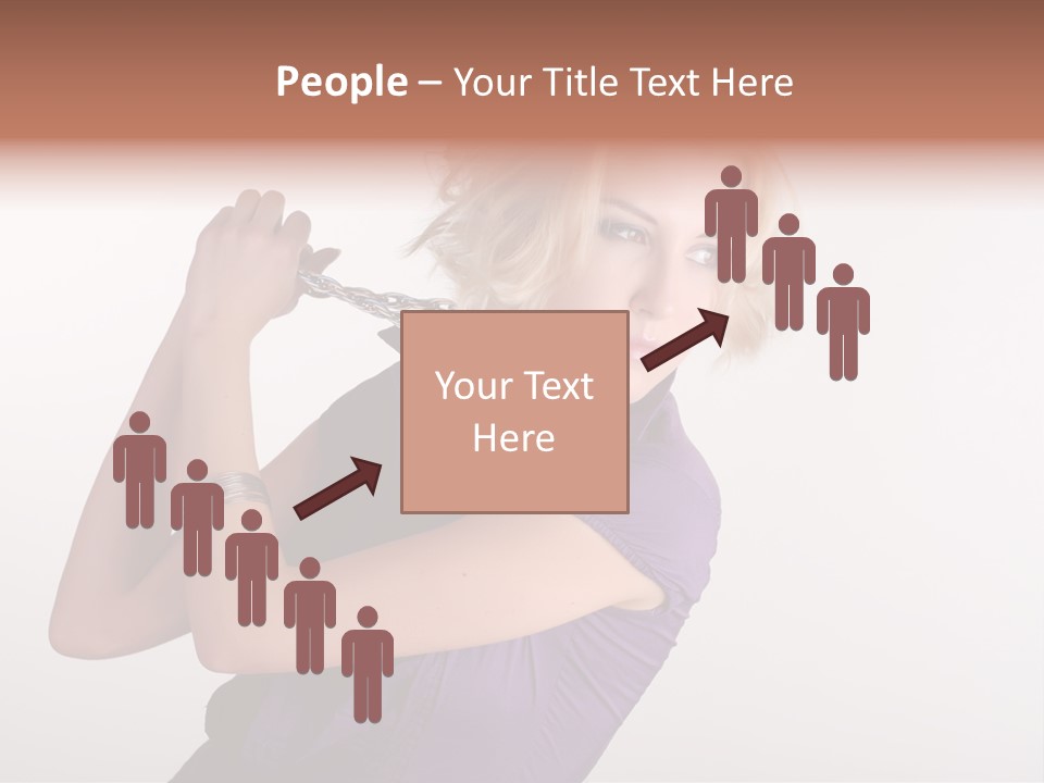 A Woman In A Purple Shirt Holding A Chain Around Her Neck PowerPoint Template