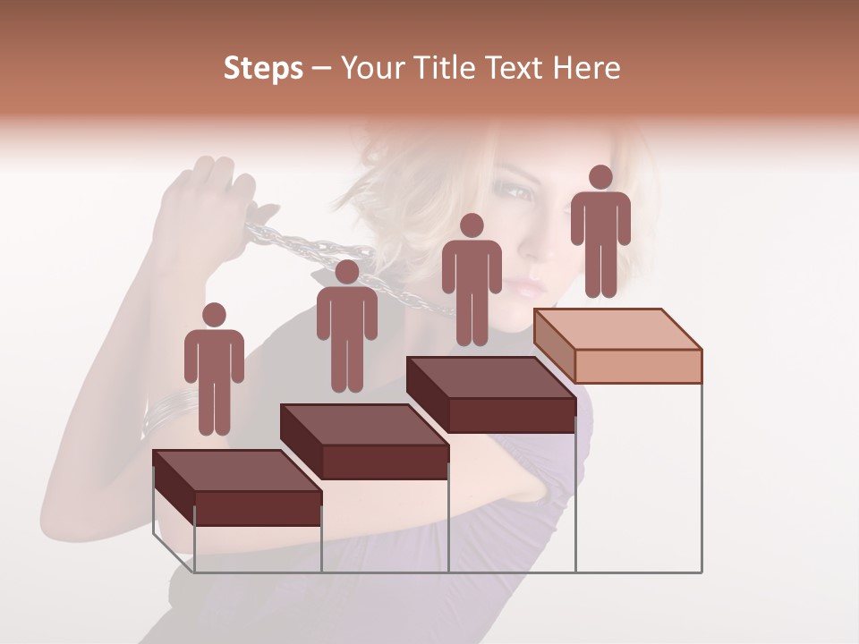 A Woman In A Purple Shirt Holding A Chain Around Her Neck PowerPoint Template