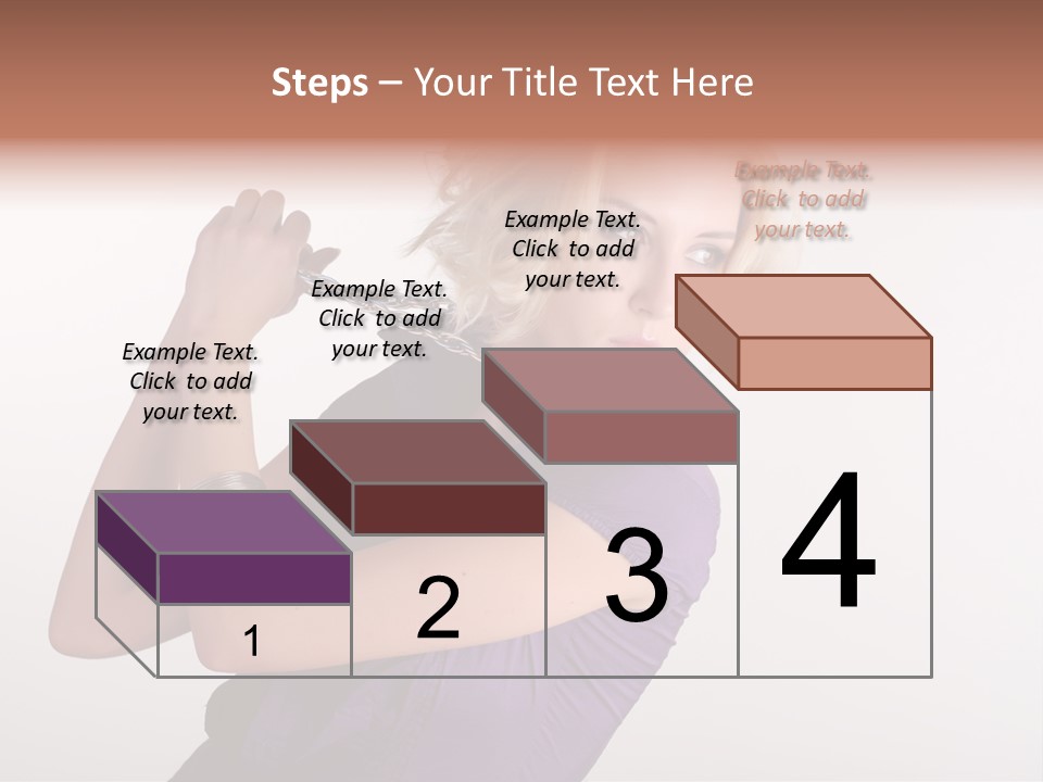 A Woman In A Purple Shirt Holding A Chain Around Her Neck PowerPoint Template