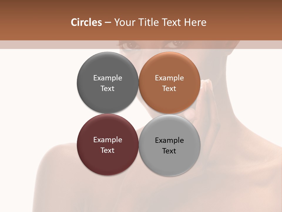 A Woman With A Towel On Her Head Is Holding Her Hand Up To Her Face PowerPoint Template