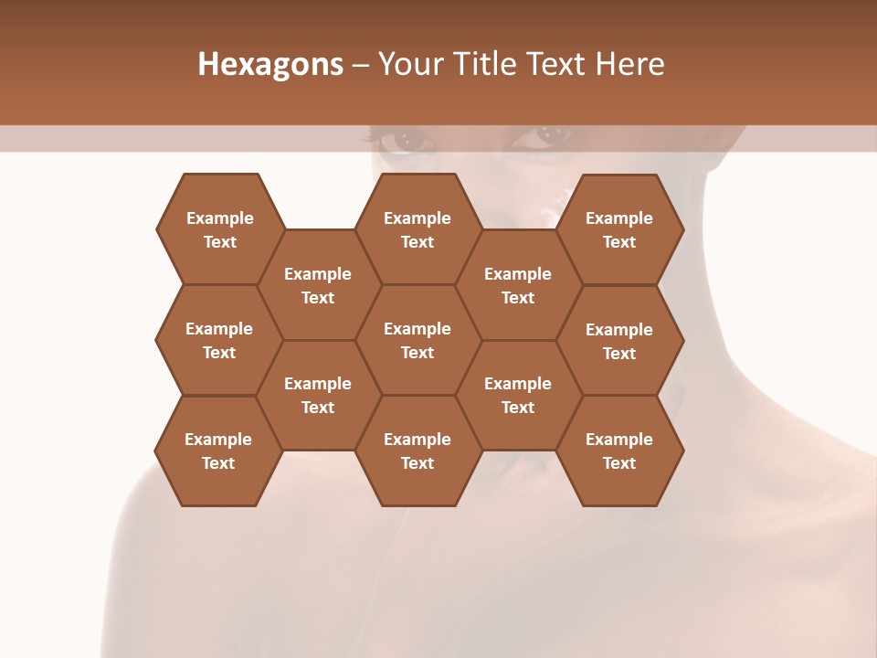 A Woman With A Towel On Her Head Is Holding Her Hand Up To Her Face PowerPoint Template