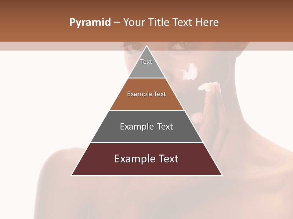 A Woman With A Towel On Her Head Is Holding Her Hand Up To Her Face PowerPoint Template