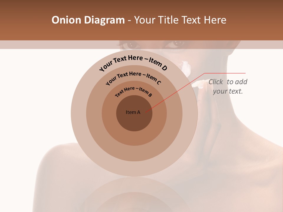 A Woman With A Towel On Her Head Is Holding Her Hand Up To Her Face PowerPoint Template