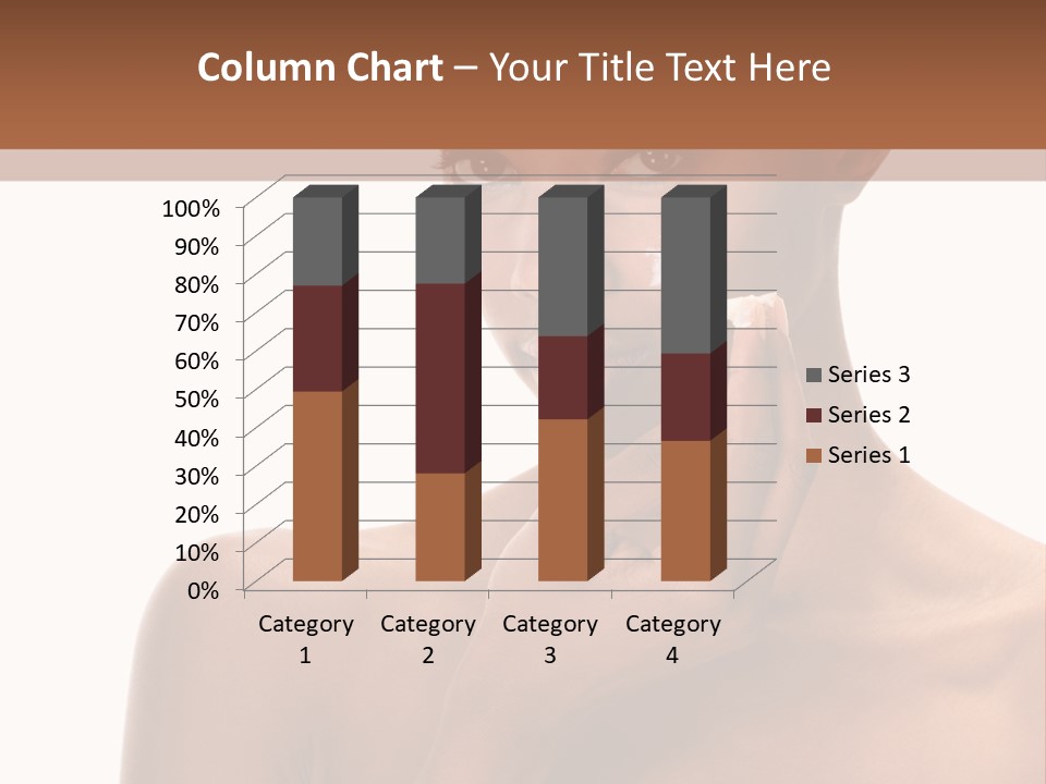 A Woman With A Towel On Her Head Is Holding Her Hand Up To Her Face PowerPoint Template