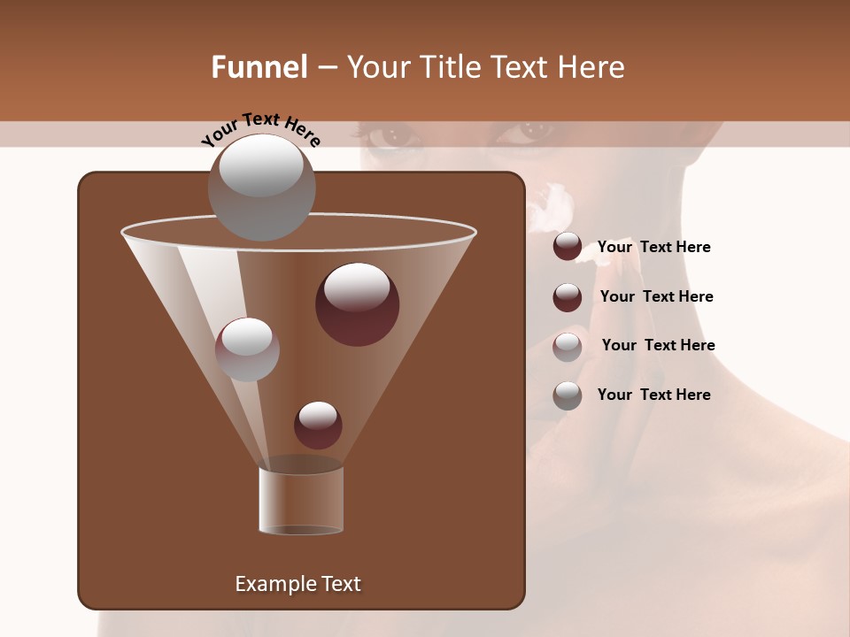 A Woman With A Towel On Her Head Is Holding Her Hand Up To Her Face PowerPoint Template