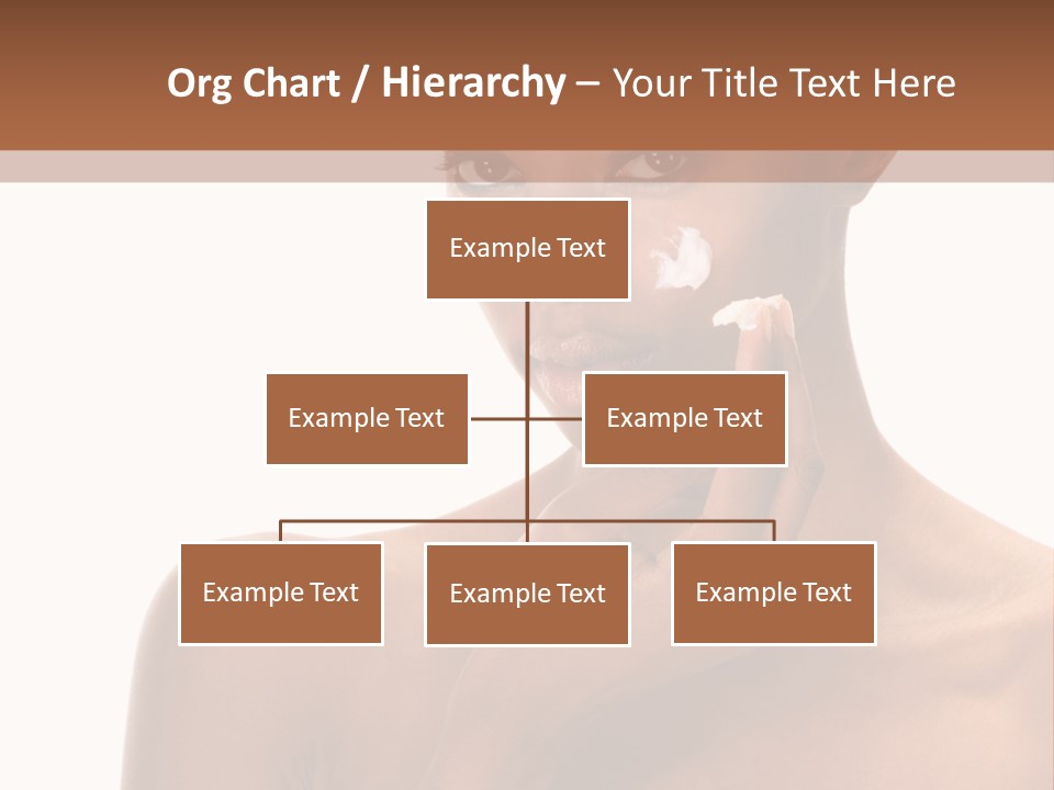 A Woman With A Towel On Her Head Is Holding Her Hand Up To Her Face PowerPoint Template