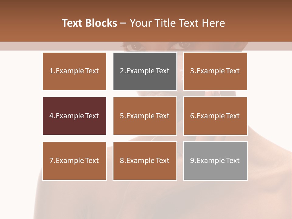 A Woman With A Towel On Her Head Is Holding Her Hand Up To Her Face PowerPoint Template