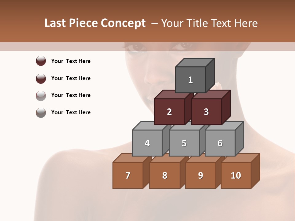 A Woman With A Towel On Her Head Is Holding Her Hand Up To Her Face PowerPoint Template