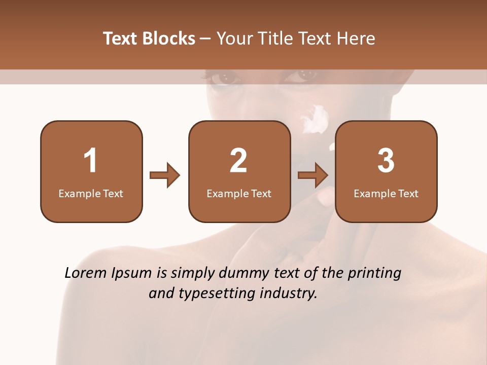 A Woman With A Towel On Her Head Is Holding Her Hand Up To Her Face PowerPoint Template