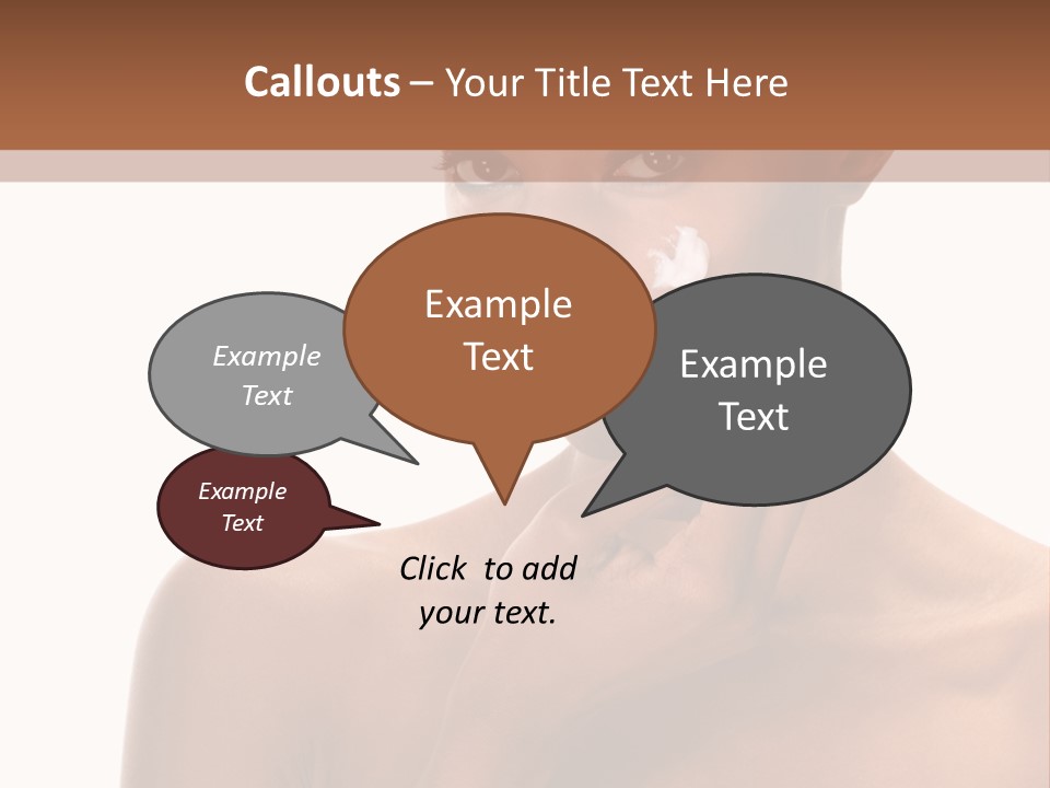 A Woman With A Towel On Her Head Is Holding Her Hand Up To Her Face PowerPoint Template