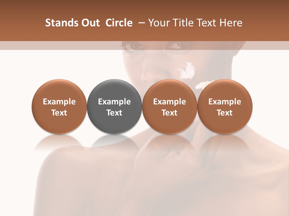 A Woman With A Towel On Her Head Is Holding Her Hand Up To Her Face PowerPoint Template