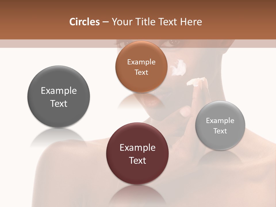 A Woman With A Towel On Her Head Is Holding Her Hand Up To Her Face PowerPoint Template