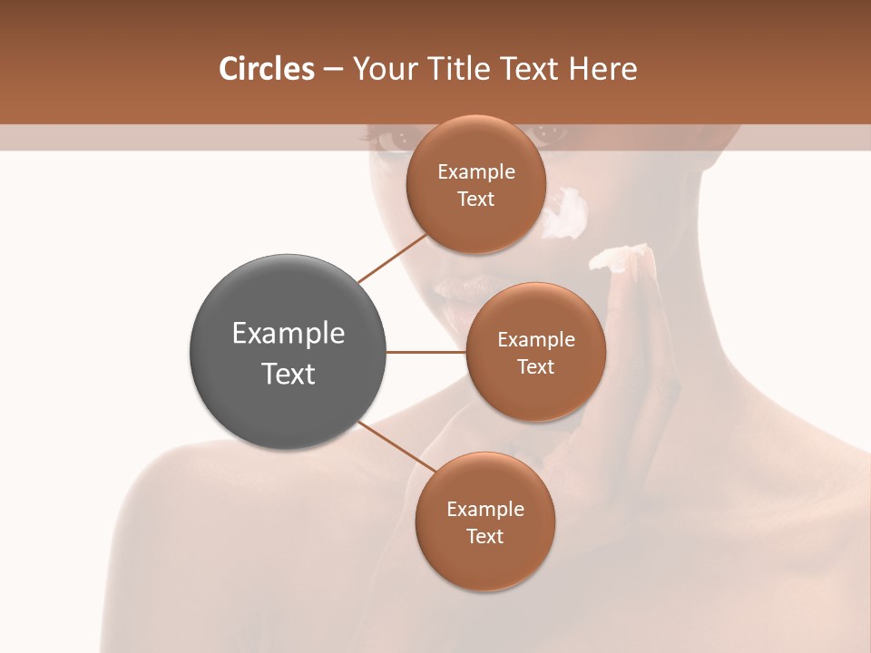 A Woman With A Towel On Her Head Is Holding Her Hand Up To Her Face PowerPoint Template