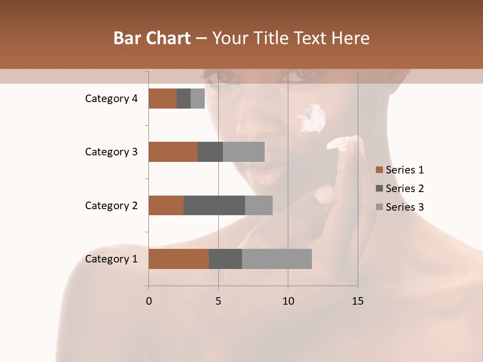 A Woman With A Towel On Her Head Is Holding Her Hand Up To Her Face PowerPoint Template