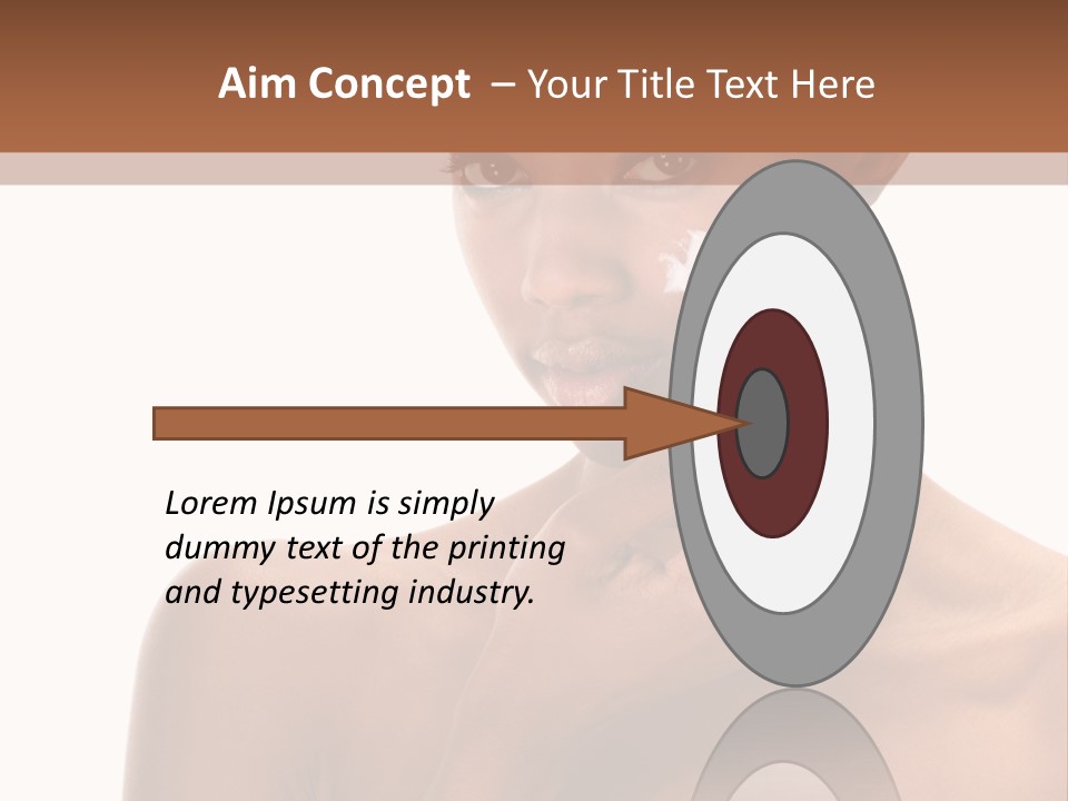 A Woman With A Towel On Her Head Is Holding Her Hand Up To Her Face PowerPoint Template