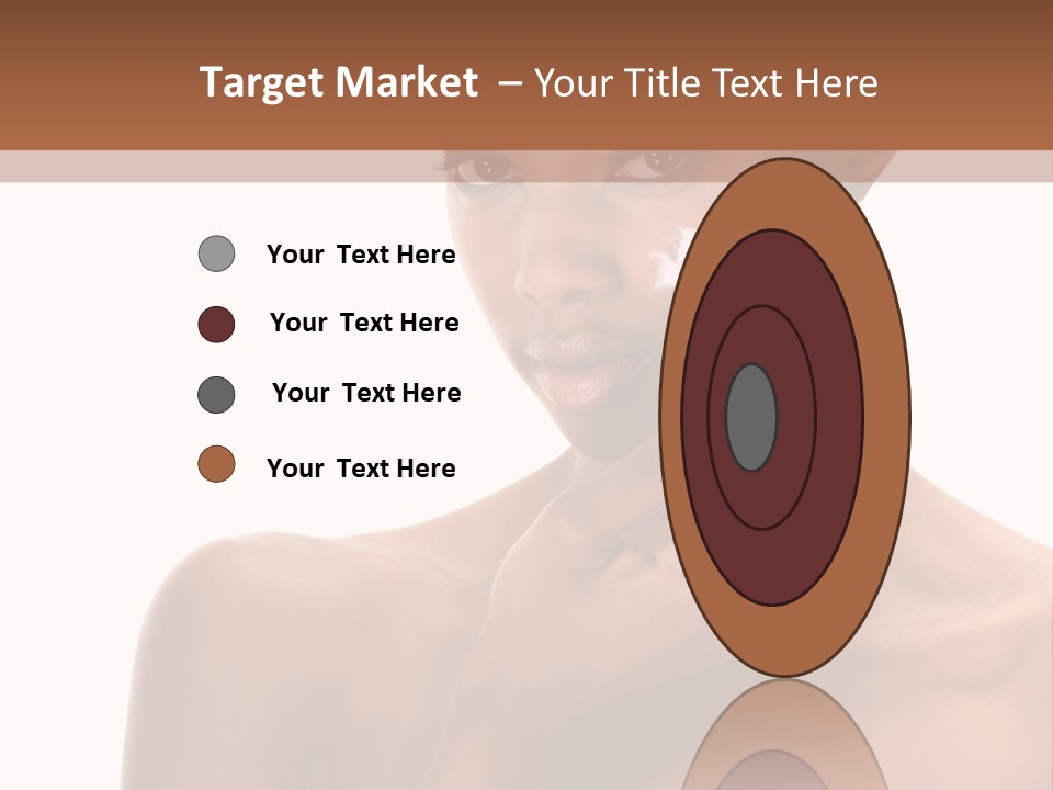 A Woman With A Towel On Her Head Is Holding Her Hand Up To Her Face PowerPoint Template