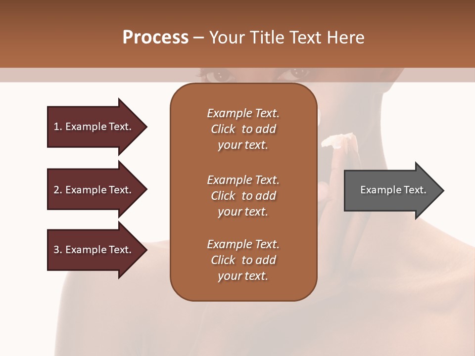 A Woman With A Towel On Her Head Is Holding Her Hand Up To Her Face PowerPoint Template